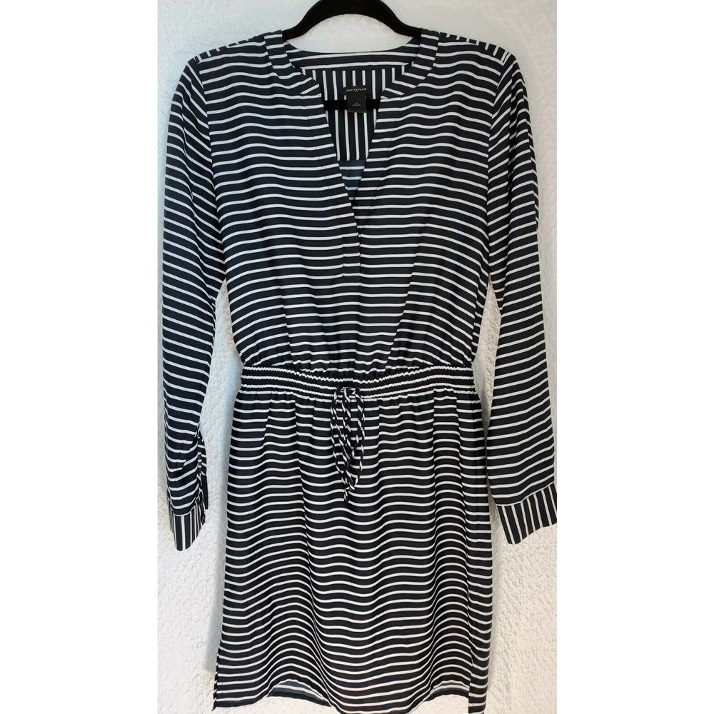 Ann Taylor Black/White Dropped Waist Dress XS